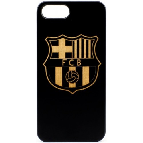 Husa VINTAGE din lemn acacia pentru iPhone 7/8, pirogravura - Acacia wood vintage case for iPhone 7/8, phyrography &quot;FC Barcelona&quot;