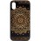 Husa vintage din lemn acacia pentru iPhone X, pirogravura - Acacia wood vintage case for iPhone X, phyrography "Oriental Mandala"