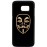 Husa vintage din lemn acacia pentru Samsung Galaxy S7 Edge, pirogravura - Acacia wood vintage case for Samsung Galaxy S7 Edge, phyrography "Anonim Mask"