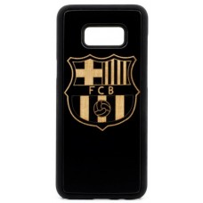 Husa VINTAGE din lemn acacia pentru Samsung Galaxy S8, pirogravura - Acacia wood vintage case for Samsung Galaxy S8, phyrography "Logo FC Barcelona"