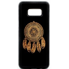 Husa vintage din lemn acacia pentru Samsung Galaxy S8, pirogravura - Acacia wood vintage case for Samsung Galaxy S8, phyrography "Talisman Dreamcatcher"