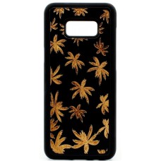 Husa vintage din lemn acacia pentru Samsung Galaxy S8 Plus, pirogravur - Acacia wood vintage case for Samsung Galaxy S8 Plus, phyrography "Maria Leaves"