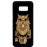 Husa vintage din lemn acacia pentru Samsung Galaxy S8 Plus, pirogravura - Acacia wood vintage case for Samsung Galaxy S8 Plus, phyrography "Owl- Wisdom Feng Shui Symbol"