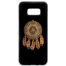 Husa vintage din lemn acacia pentru Samsung Galaxy S8 Plus, pirogravura - Acacia wood vintage case for Samsung Galaxy S8 Plus, phyrography "Talisman Dreamcatcher"