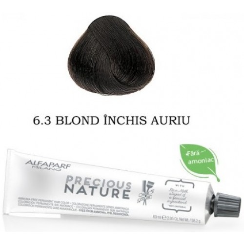Vopsea permanenta fara amoniac profesionala - 6.3 - Precious Nature - Alfaparf Milano - 60 ml