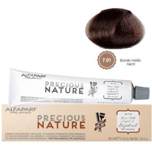 Vopsea permanenta fara amoniac profesionala - 7.01 - Precious Nature - Alfaparf Milano - 60 ml
