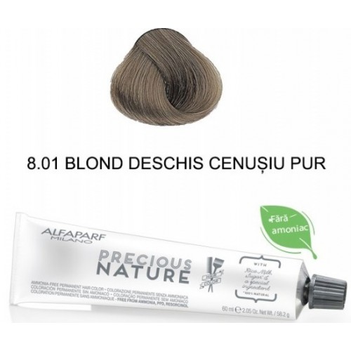 Vopsea permanenta fara amoniac profesionala - 8.01 - Precious Nature - Alfaparf Milano - 60 ml