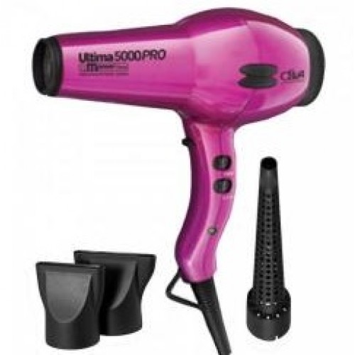 Uscator de par profesional roz cu tehnologie ionica - Ultima 5000 PRO Pink Dryer - Diva - 2200W