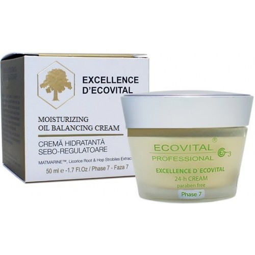 Crema hidratanta sebo-regulatoare - Moisturizing Oil Balancing Cream - Excellence D\'Ecovital - Ecovital 50 ml