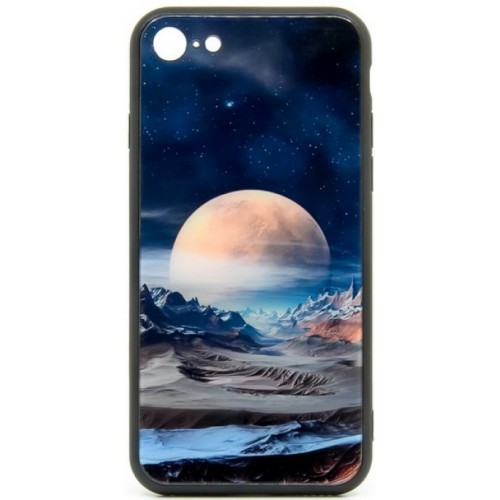 Husa eleganta ultra-subtire de lux pentru iPhone 7/8, patern - Luxury ultra-thin case for iPhone 7/8, patern "Siver Moon"