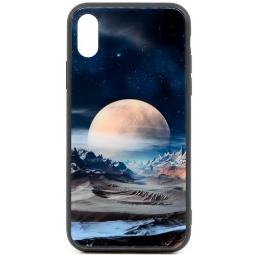 Husa eleganta ultra-subtire de lux pentru iPhone X, patern - Luxury ultra-thin case for iPhone X, patern "Silver Moon"