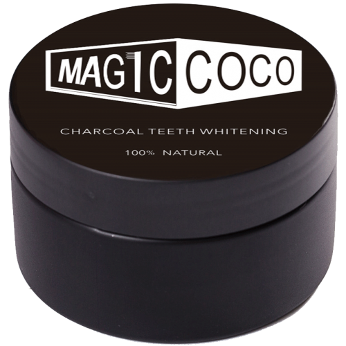 Pudra magica pentru albirea dintilor (100% naturala) - Charcoal Teeth Whitening Powder - Magic Coco - 30g