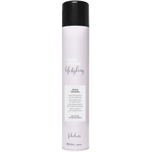 Spray-fixativ cu fixare puternica pentru volum si stralucire - Hairspray Strong Hold - Lifestyling - Milk Shake - 500 ml