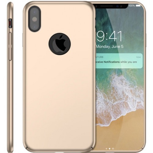 Husa ultra-subtire din fibra de carbon pentru iPhone X, Gold auriu - Ultra-thin carbon fiber case for iPhone X, Gold