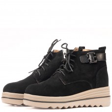 Ghete dama, Voguer, piele naturala intoarsa - Colectie: Cosmopolitan Chic, Culoare: Negru, Marime: 37