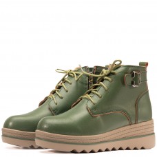 Ghete dama, Voguer, piele naturala - Colectie: Elegant Nomad, Culoare: Verde, Marime: 39